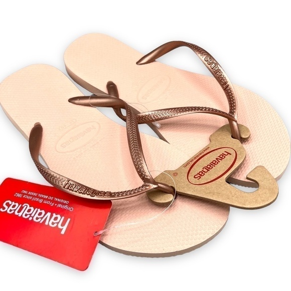 4 for $20 SALE! Havaianas Flip Flop Alpargatas Sandals, Ballet Rose, Size 9/10W - Picture 1 of 6